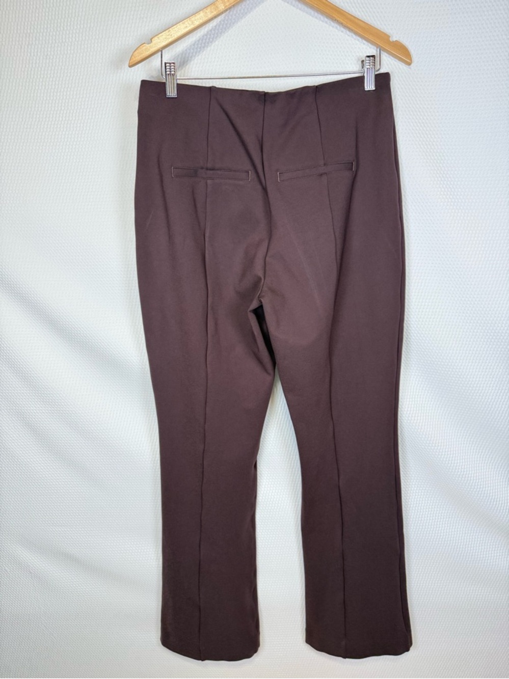 SPANX Micro Pont’e Flare Pants Size XL Deep Burgundy Boot Cut #20792R - Picture 2 of 14